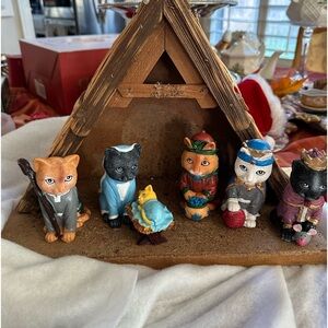 Bradford Exchange’s Six Piece Kitty Nativity Figurines